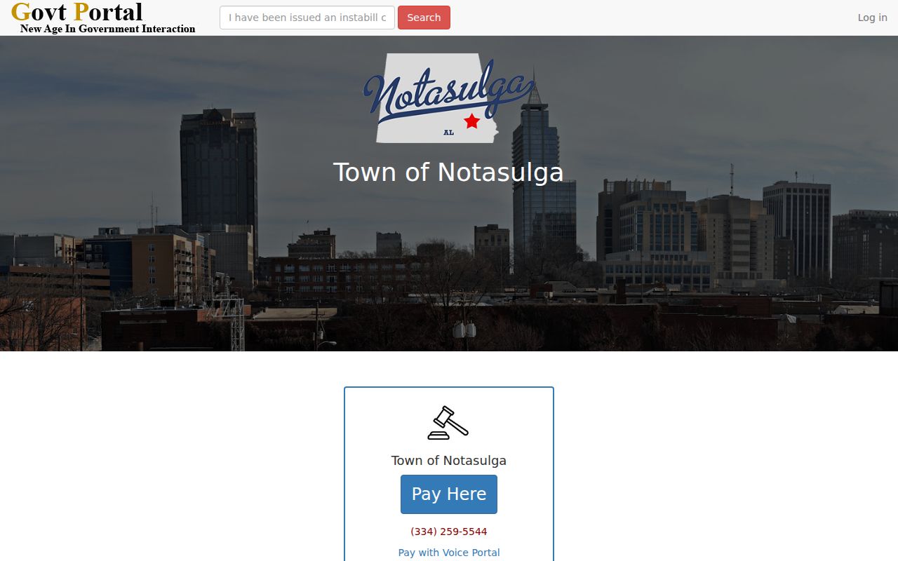 Notasulga warrant payment portal for eligible municipal cases